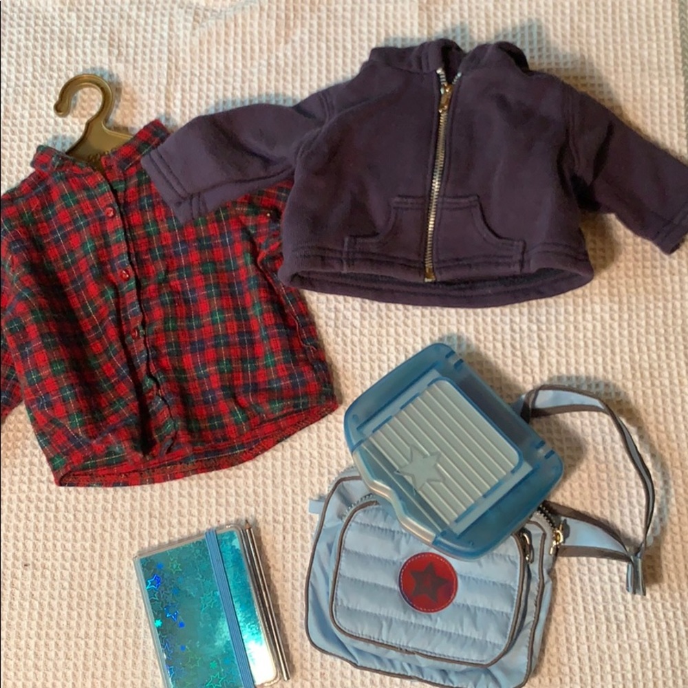 Assorted American girl doll clothes